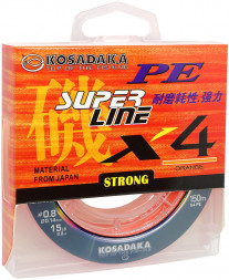 Леска плетеная KOSADAKA Super PE X4 orange 0.18 150м