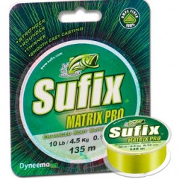 Леска плетеная Sufix Matrix Pro 0.34мм 135м желтая