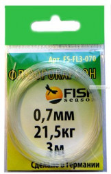 Поводковый материал FISH SEASON 1x7 0.30мм 9кг 3м обжим AFW 0.84мм №1 10шт FS-07091