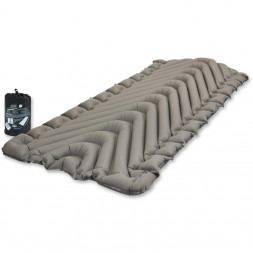 KLYMIT Надувной коврик Static V Luxe pad Grey, серый