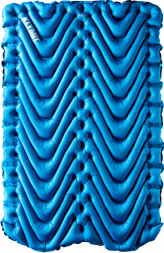 KLYMIT Надувной коврик Static V pad Double Blue, синий