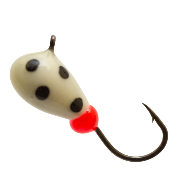 Мормышка вольфрамовая Lumicom Капля с ушком обмазка-точки 10шт 3,2, Pt