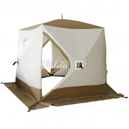 Палатка зимняя Следопыт Premium 5 стен 1,8х1,75 м , h-2,05 м, 5-ти местная, 3 слоя, цв. белый/олива