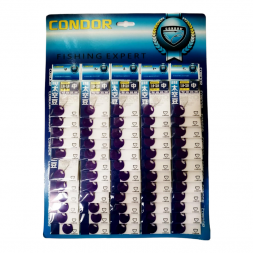 Стопор силиконовый CONDOR, 3,0-5,0, лист 60 пакетов 6 шт/пакет, цвет прозрачный