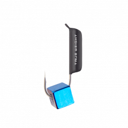 Мормышка вольфрамовая True Weight цена за 1 шт Гвоздекубик гв. d2.5 кубик синий