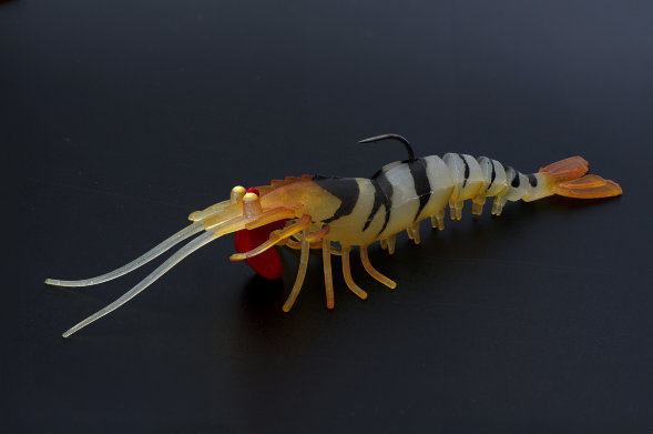 Креветка оснащенная Live Cherabin, размер 70 мм вес 7,4 гр цвет 035 2 шт