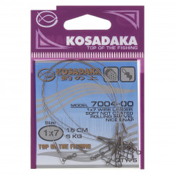 Поводок KOSADAKA Classic 15см 6кг 1x7 5шт KS-7004-00