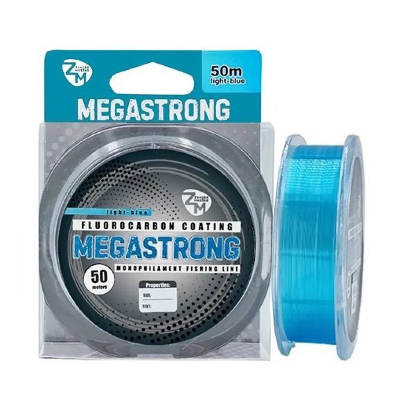Леска ZanderMaster MEGASTRONG 50m, 0.148мм х 2.8кг голубая