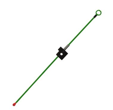 Сторожок Три кита М-4Ф@ унив. час. пружина полимер. с бусиной зел. 25шт